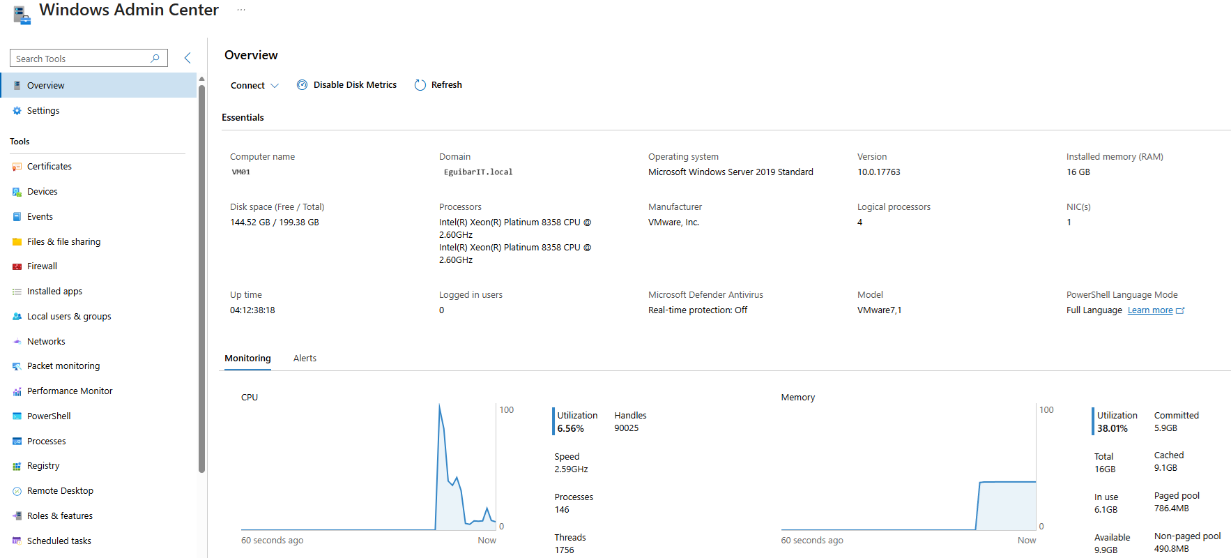 Azure Windows Admin Center